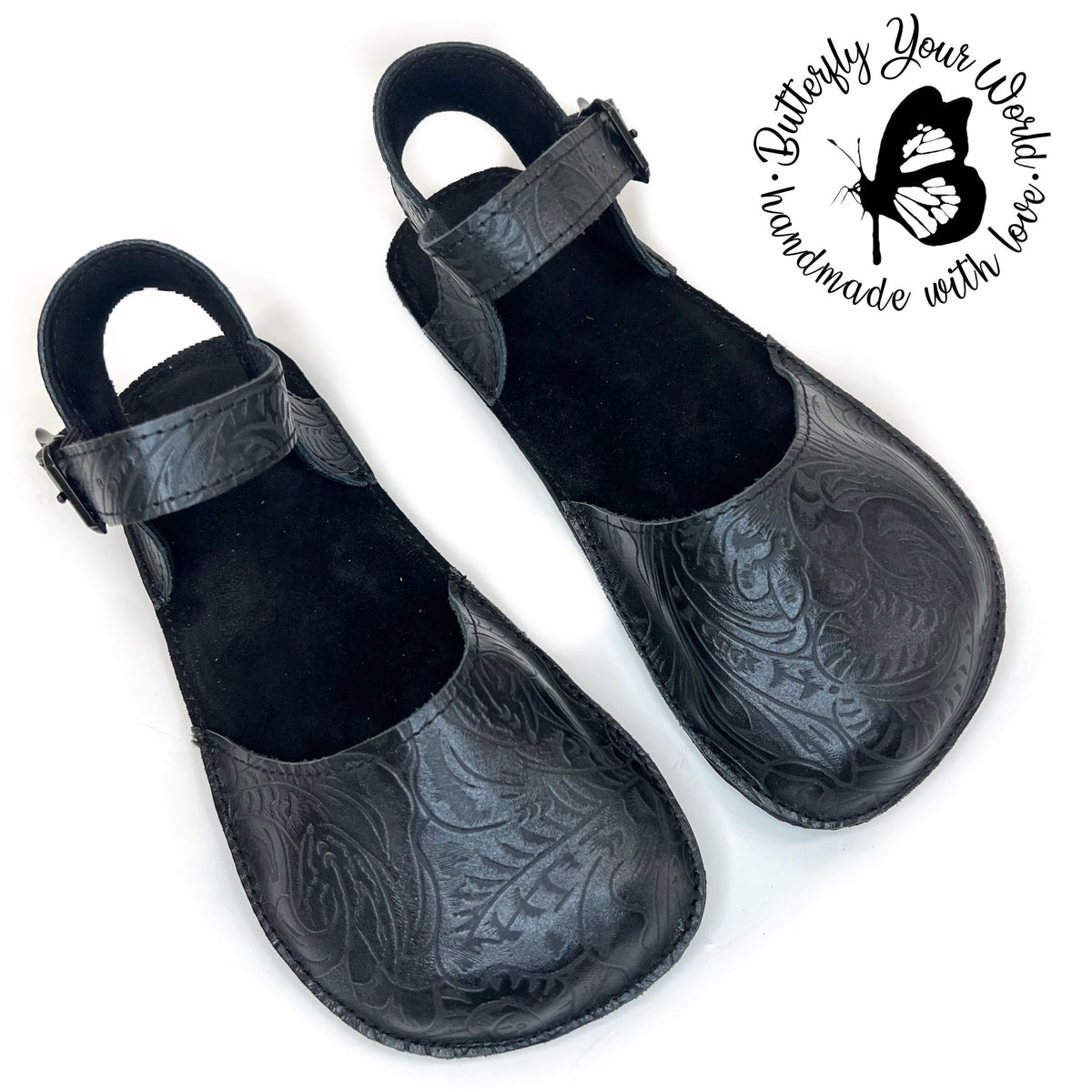 Chloé Embossed Black Sandals – Butterfly Your World