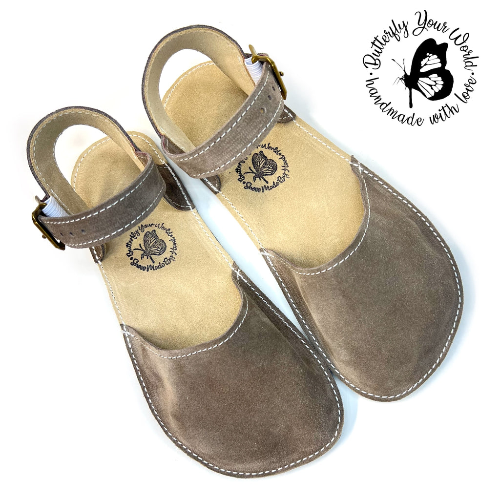 Chloé Taupe Suede Sandals