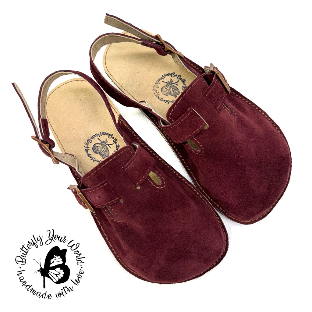 Dakota Burgundy Suede Clogs