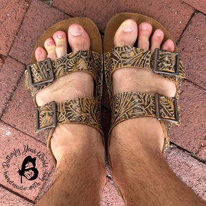 Sahara Embossed Coconut Buckle Sandals