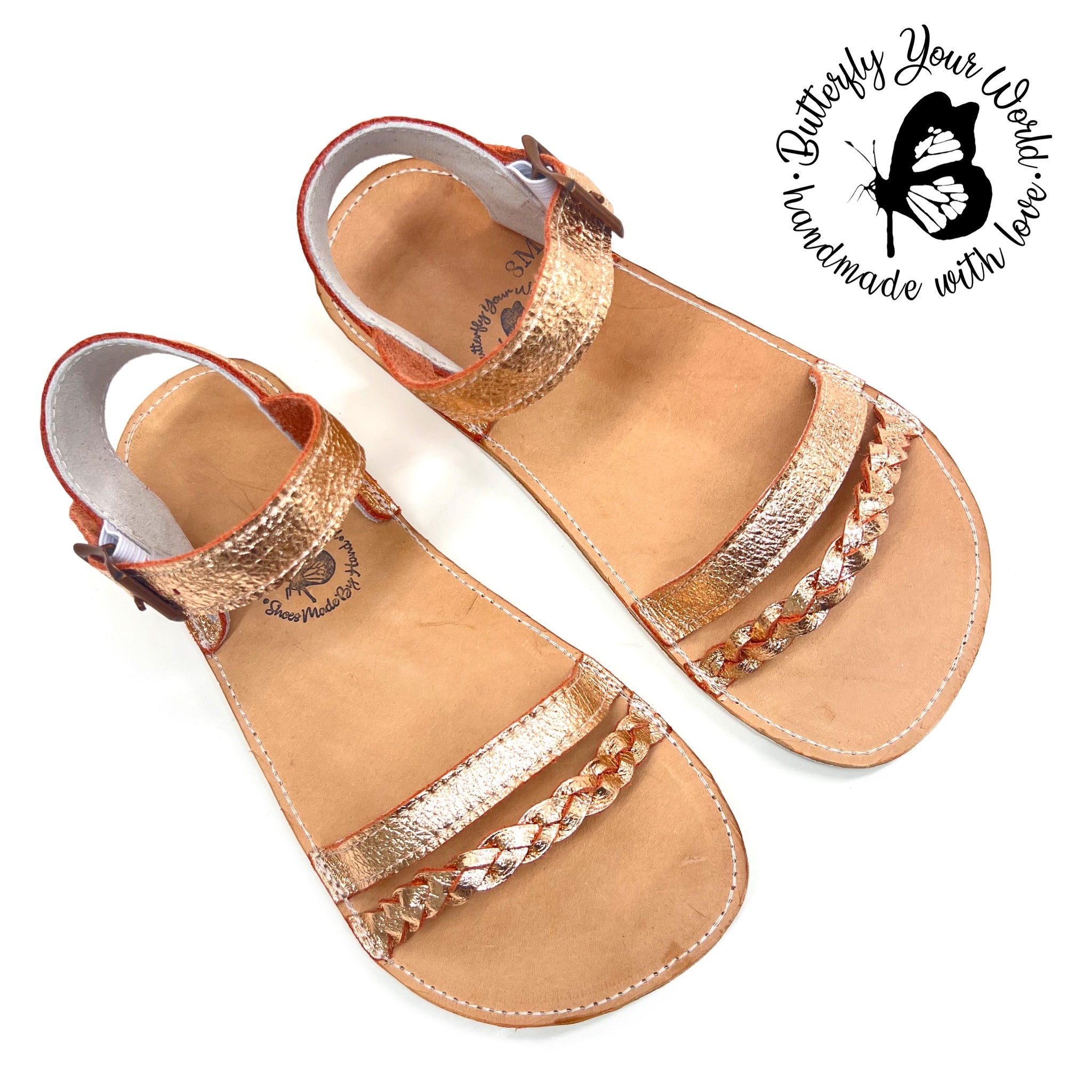 kids rose gold sandals