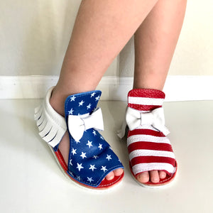 Americana kids patriotic sandals with rubber soles
