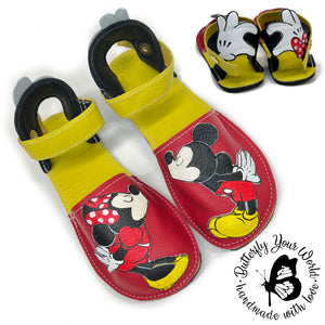 Kissing mice kids espadrilles with rubber soles